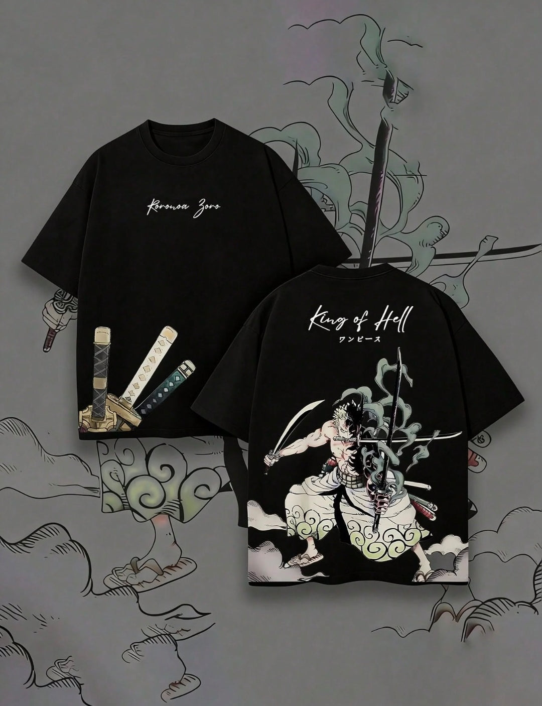 Zoro "King of Hell" Anime Graphic Tee