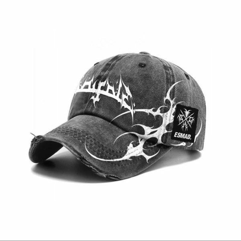 Flame Gothic Vintage Cap